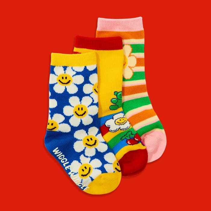 Wiggle Wiggle Kids Pattern Socks - Smile We Love (3 คู่) Wiggle Wiggle | แฟชั่น | Pickipop