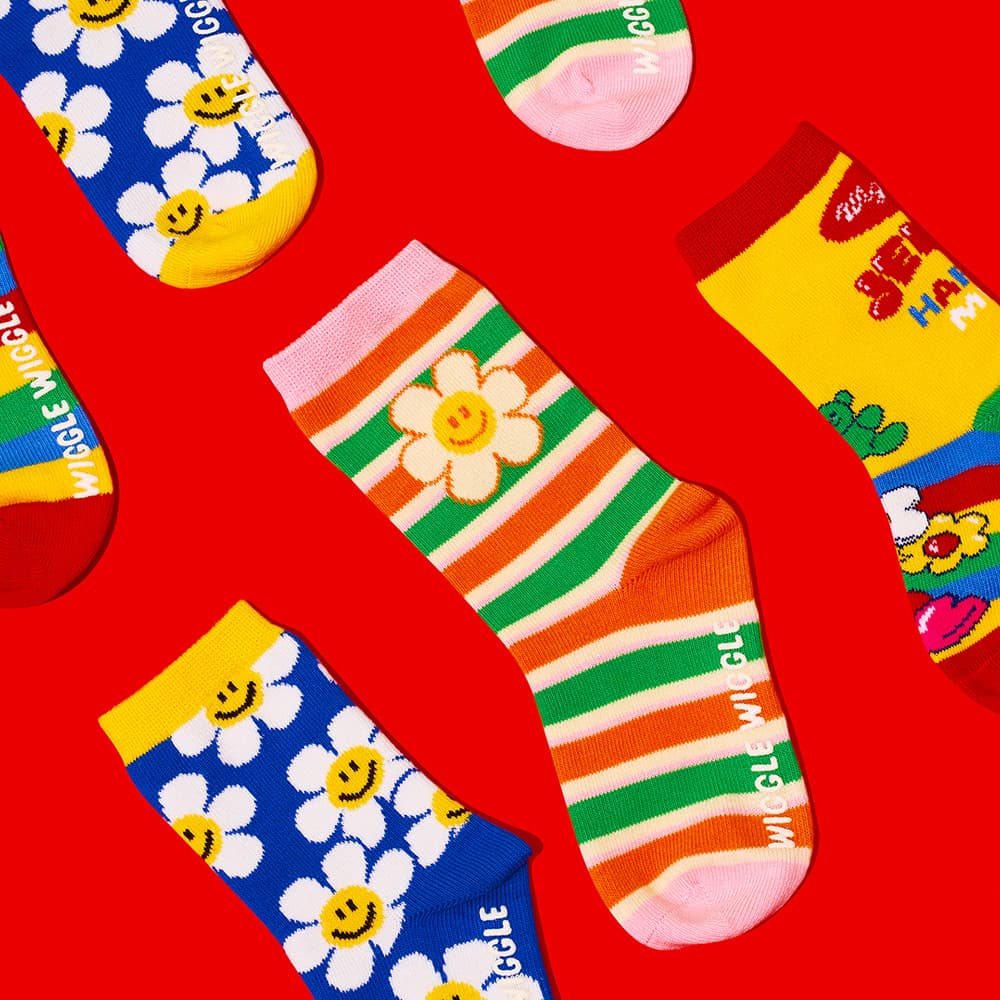 Wiggle Wiggle Kids Pattern Socks - Smile We Love (3 คู่) รูปที่ 2 | Pickipop