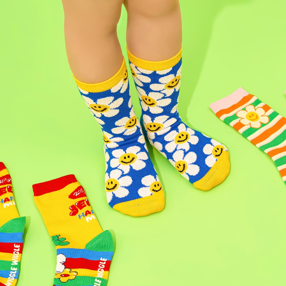Wiggle Wiggle Kids Pattern Socks - Smile We Love (3 คู่) รูปที่ 3 | Pickipop