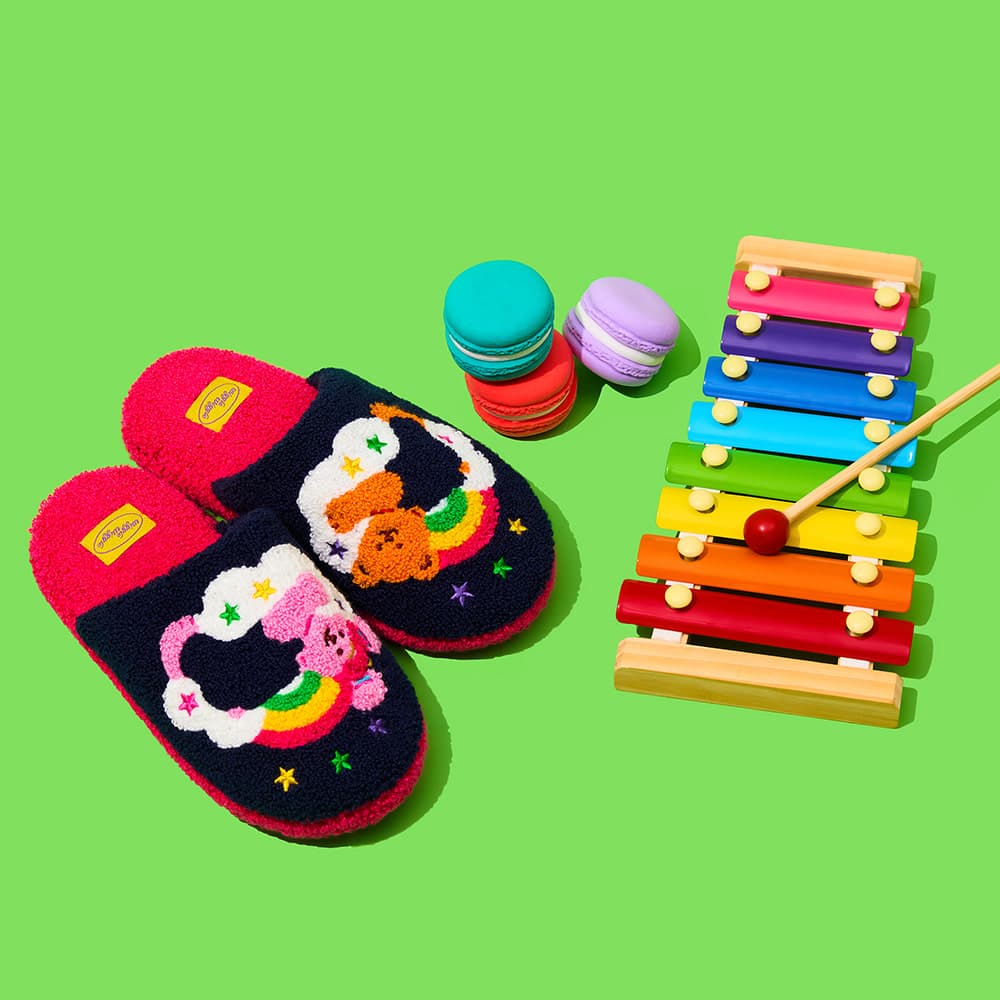 Wiggle Wiggle Kids Terry Home Slipper - Cloud Bear & Bunny รูปที่ 2 | Pickipop